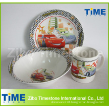 3PCS Ceramic Kids Porcelain Dinnerware